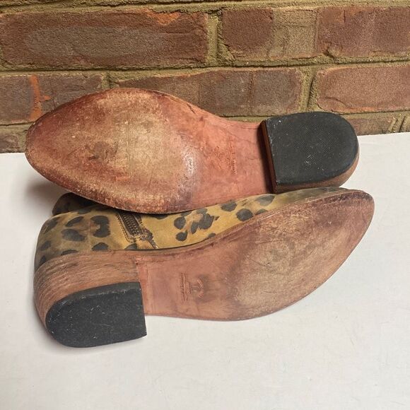 Liberty Black Cheetah Print Leather Bootie Size 9.5 - Picture 6 of 9